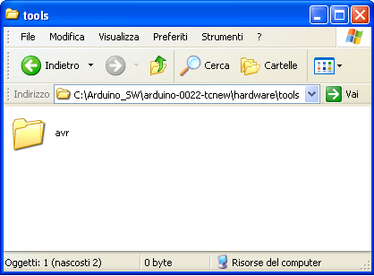 Fig. 2 - La cartella avr da cancellare