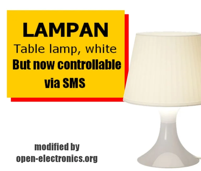 IKEA SMS lamp with GSM shield