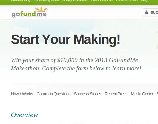 Welcome to the 2013 GoFundMe Makeathon