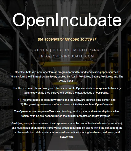Open Incubate launches to spure Open Source innovation in IT hardware and networks