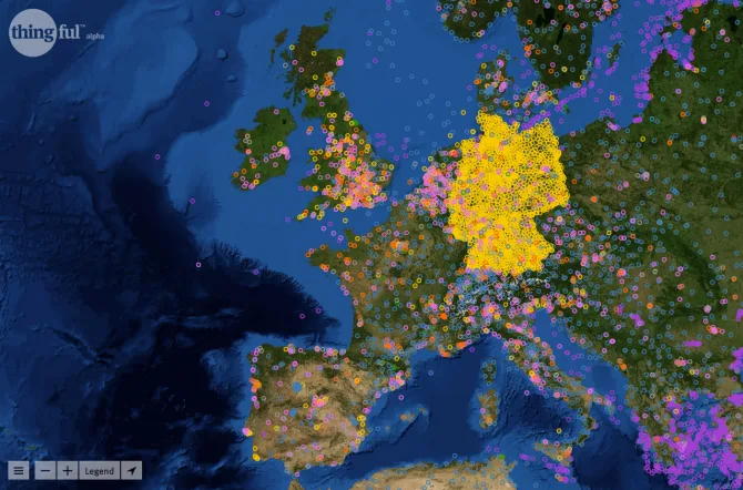 Thingful brings the public IoT together on a Map