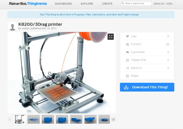 3Drag printable parts are on Thingiverse