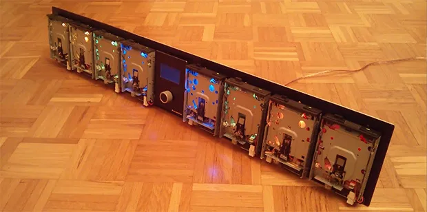 RumbleRail, the modular Floppy Disk Jukebox