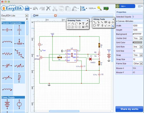 An new browser based Electronics builder: EasyEDA