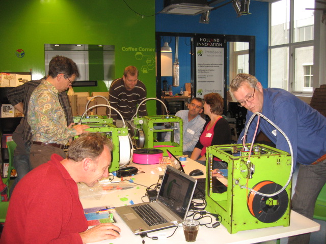 people at a fab lab