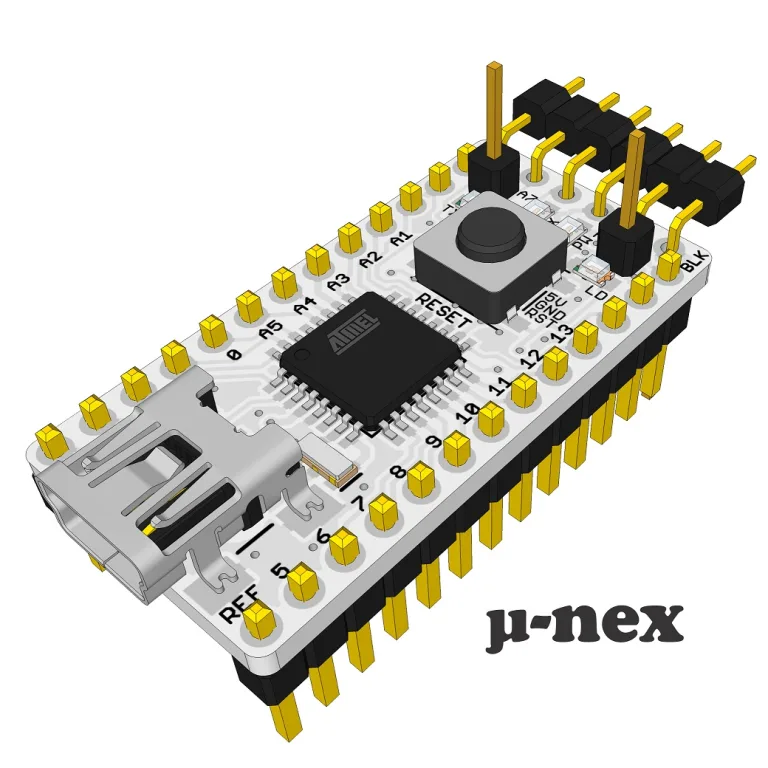 U-nex, a Arduino compatible, 32KB USB development board for $9, on Indiegogo