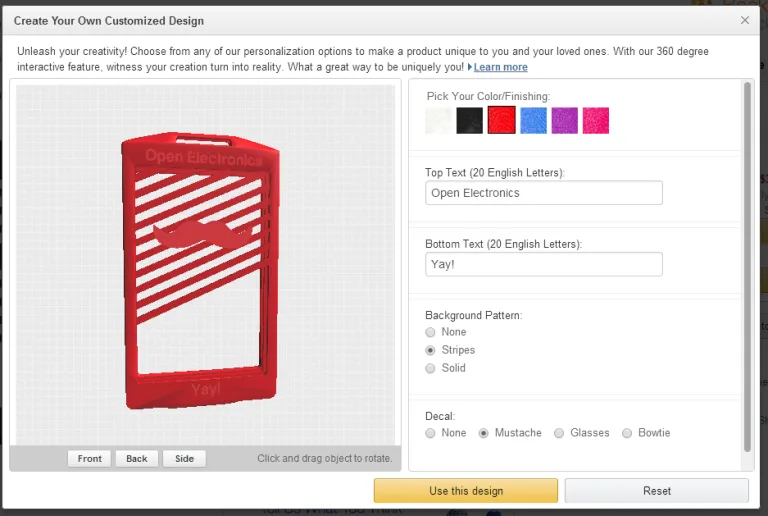 Amazon launches 3D Printing Store with Parametric Design Tools