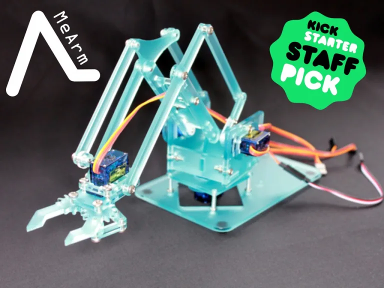 MeArm is a Pocket Sized, One Arm Industrial Robot