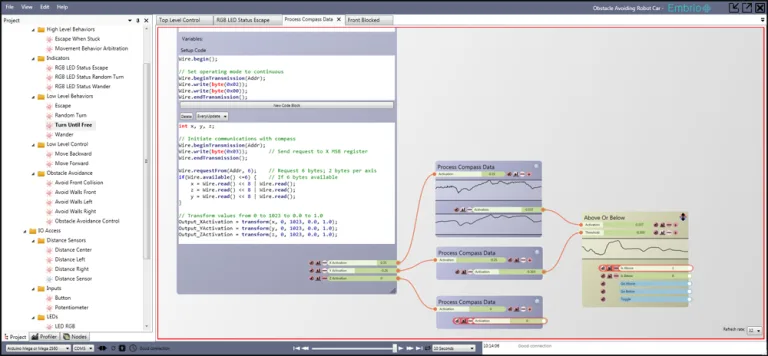 Embrio – A visual, real time Arduino development tool