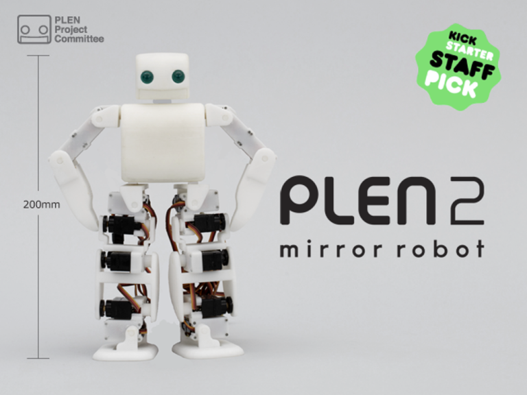 PLEN2, the world’s first printable open-source humanoid 142% funded on Kickstarter