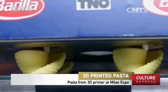 Pasta maker Barilla to show off its 3D pasta printer at the Milan EXPO 2015