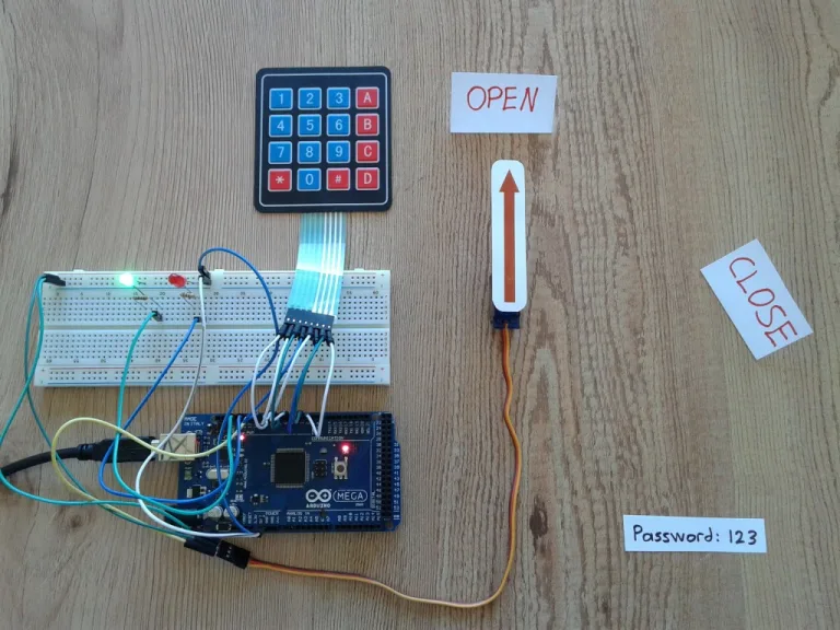 Arduino Door Lock Using 4×4 Keypad and Servo Motor