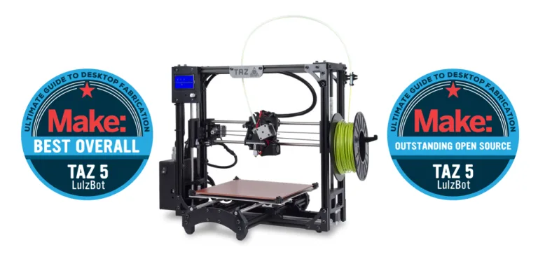 Make: Magazine’s 2016 Buyers Guide Names TAZ 5 “Best Overall” & “Outstanding Open Source” 3D Printer, Rostock MAX v2 “Best Value”