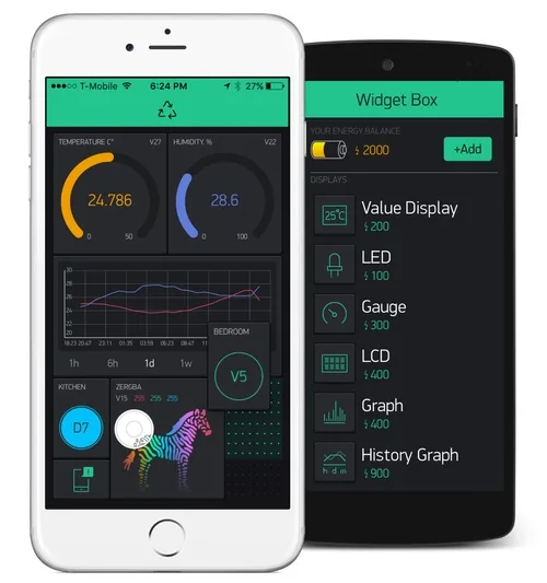 Fishino now supported on Blynk! Make your drag&drop mobile app to control it instantly