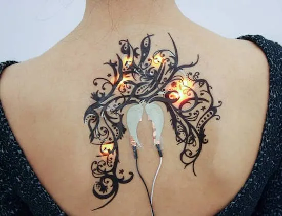 Skintillates: Temporary tattoos with embedded electronics