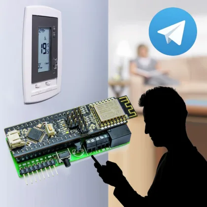 A Smartphone controlled thermostat, with Fishino & Telegram