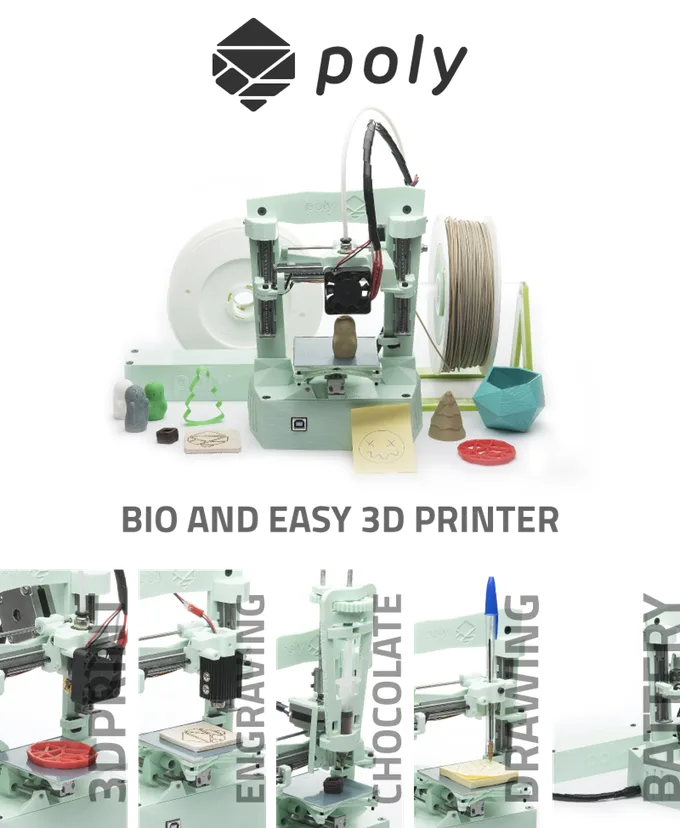 Poly: Multi-Tool Portable 3D Printer And Engraver