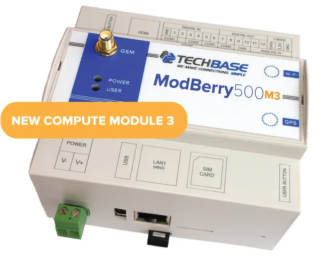 ModBerry 500: Raspberry Pi CM3 based automation controller adds ESP32