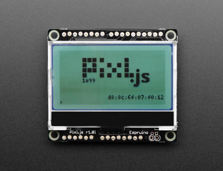 Espruino Pixl.js, the JavaScript small LCD screen and microcontroller!