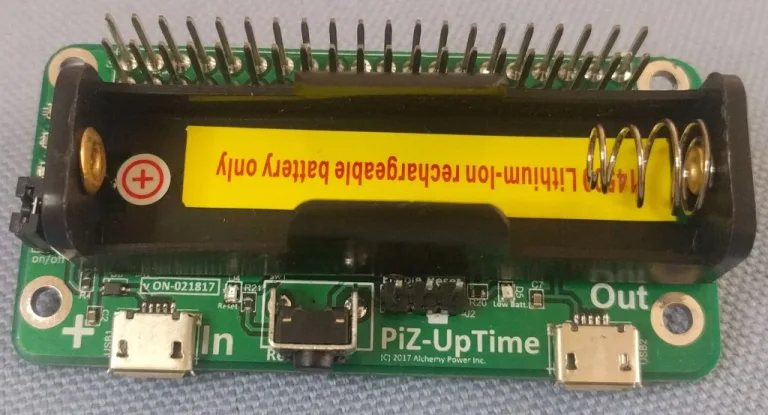 PiZ-UpTime – UPS and power mobility for Pi Zero and more