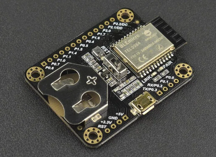 BLE Micro EVB v2.0 is a Bluetooth 4.0 Development Board for Wearable Projects