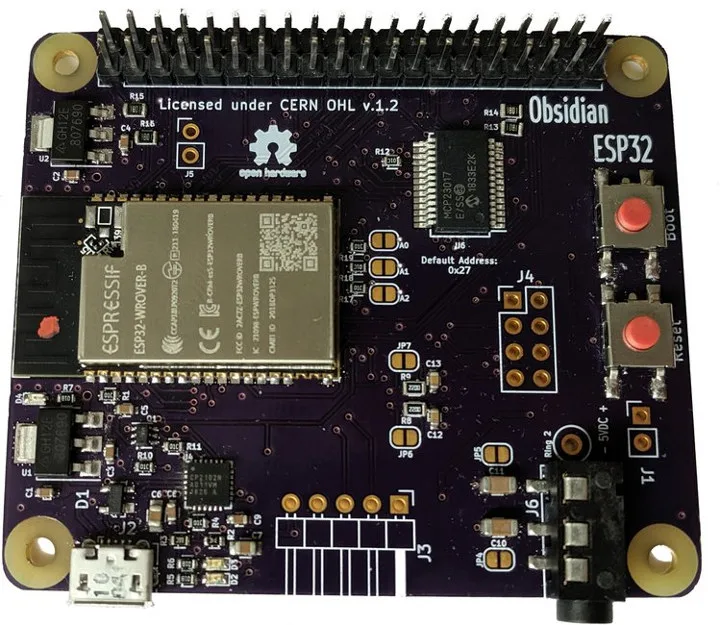 Obsidian ESP32 Board in a Raspberry Pi Form Factor