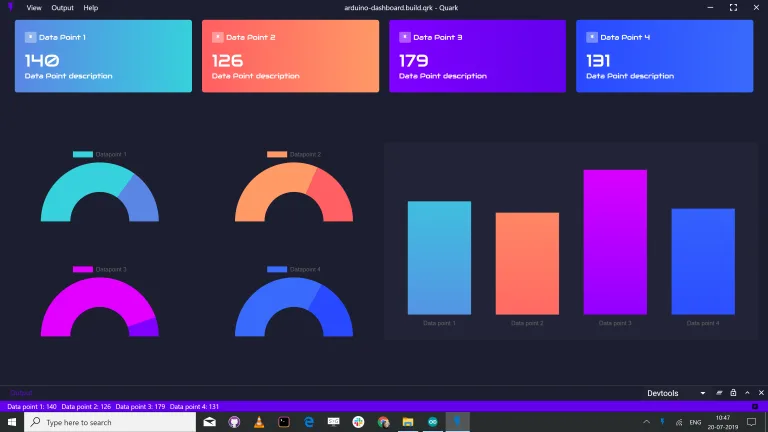 Create a dashboard and a data logger for Arduino in javascript