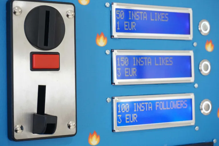A vending machine for likes and followers