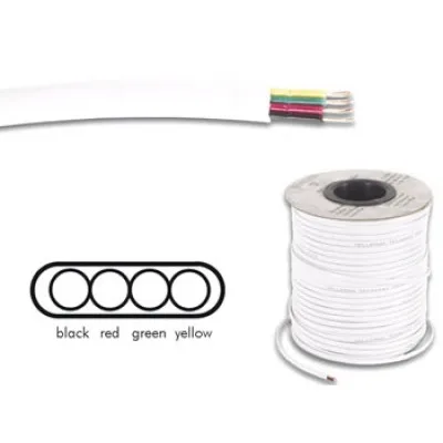 TELEPHONE CABLE 4 x 0.08mm WHITE FLAT – 100 m