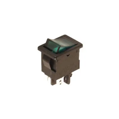 Power rocker switch 3A-250V DPST ON-OFF – green