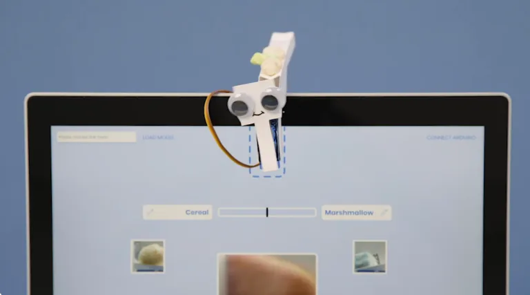 Meet Tiny Sorter, a DIY experiment connecting Arduino + Teachable Machine