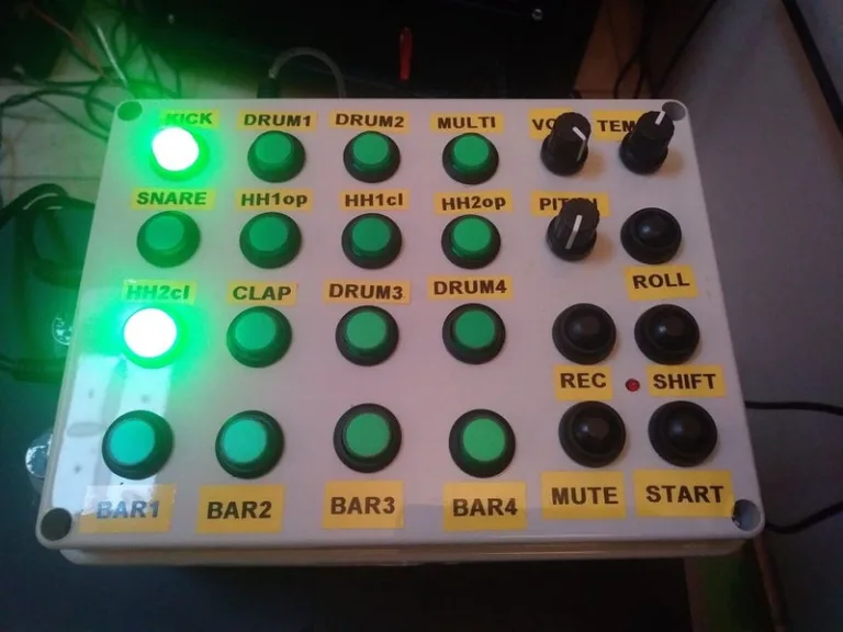 Arduino MIDI Rhythm Section Sequencer