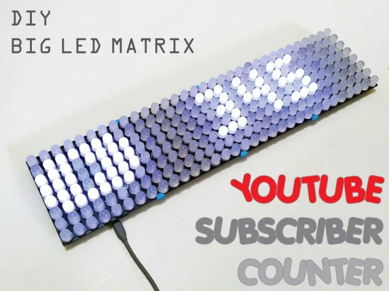 DIY BIG LED Matrix Youtube Subscriber Counter