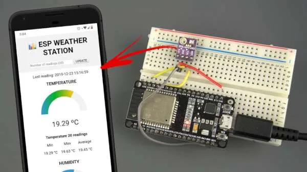 DIY cloud weather station with ESP32/ESP8266 (MySQL database and PHP)