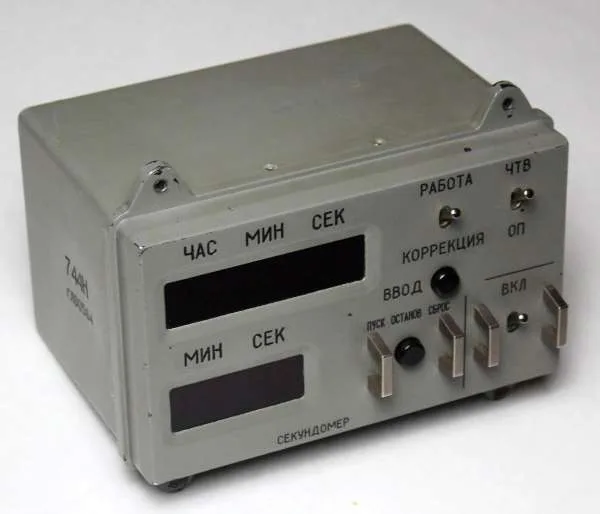 Inside the digital clock from a Soyuz spacecraft