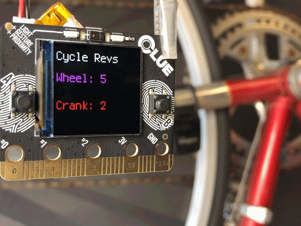 Bluetooth Cycling Speed & Cadence Sensor Display with Clue