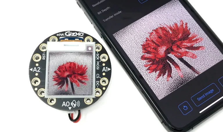 Wireless Image Transfer with Circuit Playground Bluefruit and E-Ink Gizmo