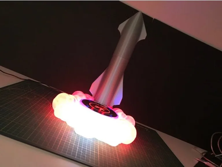 This SpaceX fan created a levitating Starship lamp