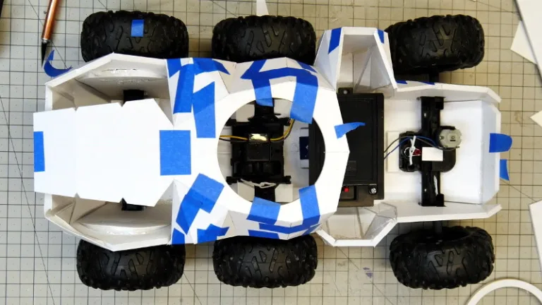 An Armored Vehicle From Foam Core and Big Box Toys