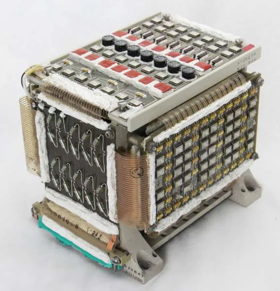 The core memory inside a Saturn V rocket’s computer
