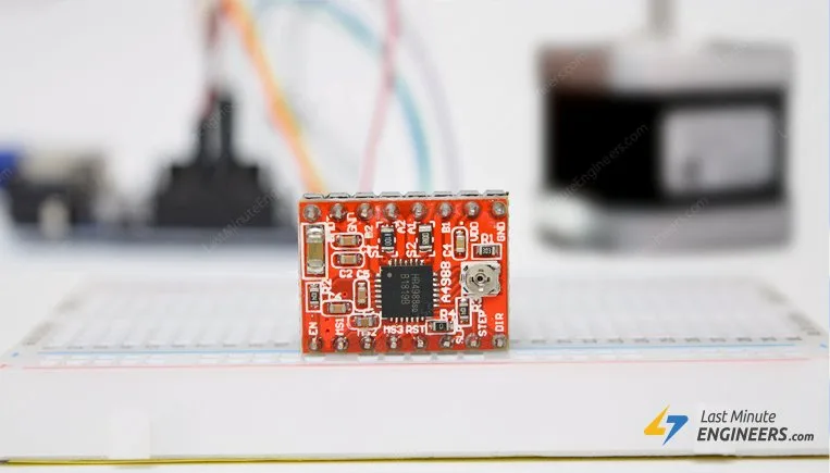 Control Stepper Motor with A4988 Driver Module & Arduino