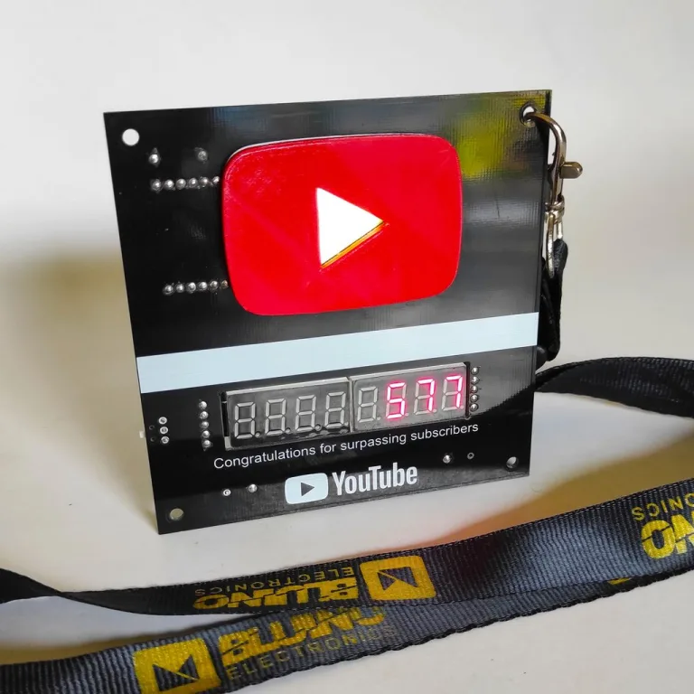 DIY Youtube Play Button Subscriber Counter