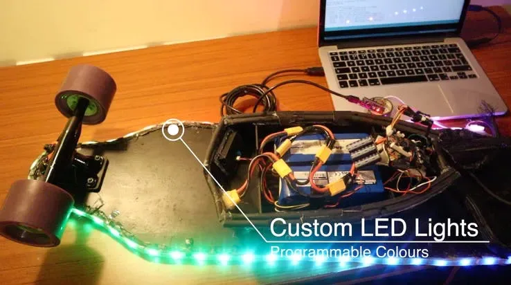DIY Electric Skateboard – Using Arduino LEDs