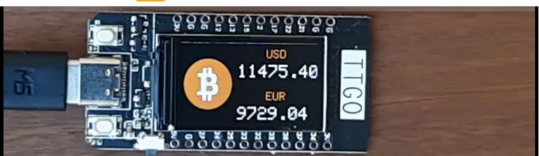 Get bitcoin live price ESP32