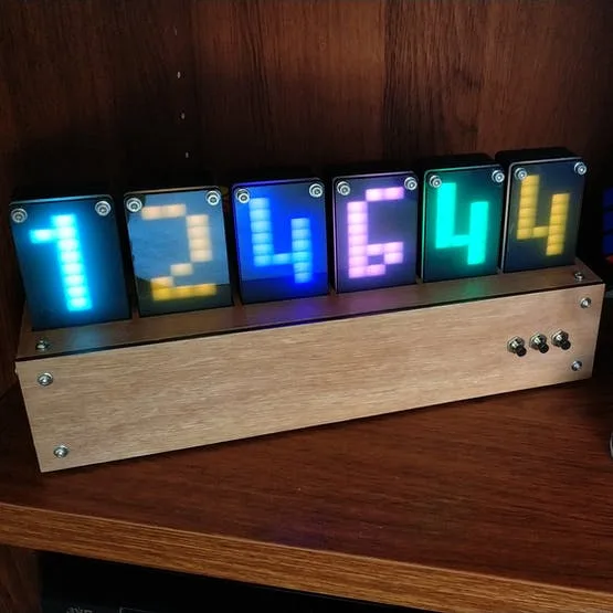 A Nixie style clock but RGB