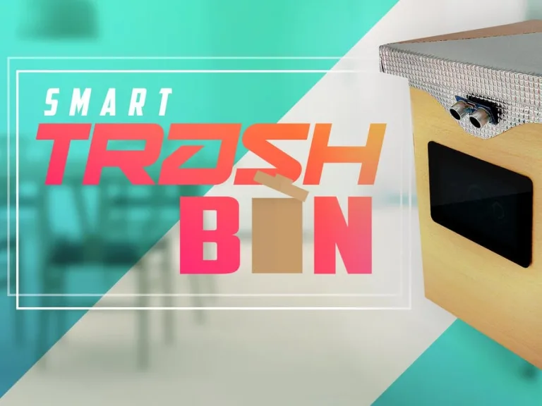 Smart trash bin with touch display