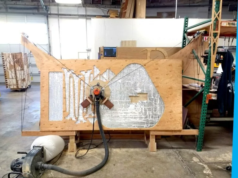 Large area CNC router