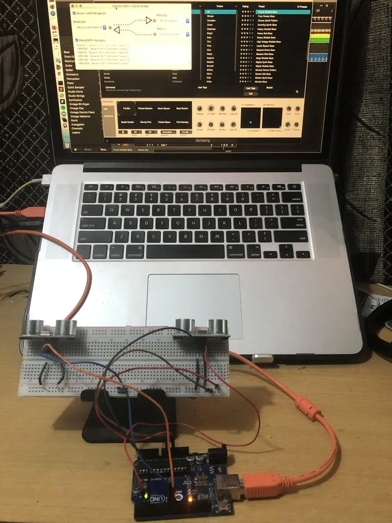 AirMIDI – hand motion MIDI controller using Arduino
