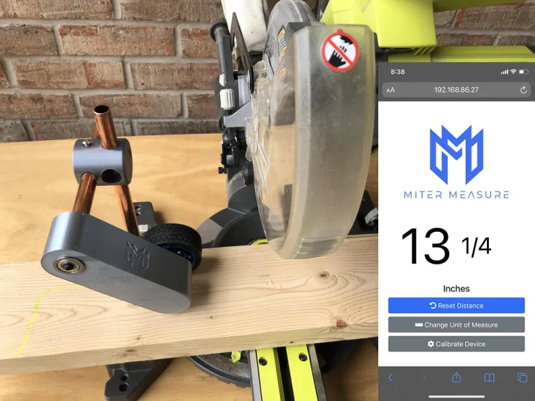 Cutting length measurement for circular saw