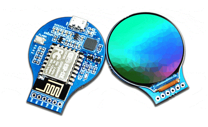 Roundy : Round LCD Board based on RP2040/ESP-12E